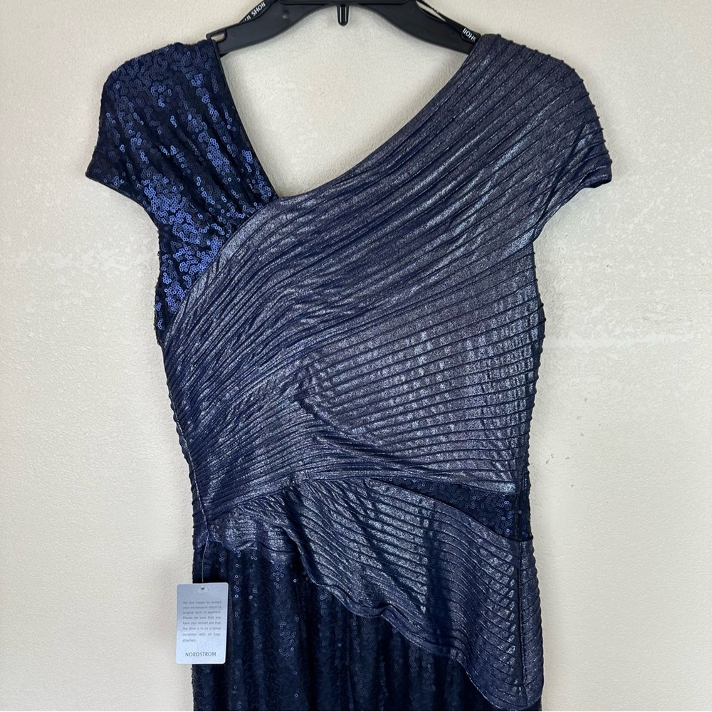 Tadashi Navy Midnight Gown Maxi Dress Size Medium - Picture 8 of 10